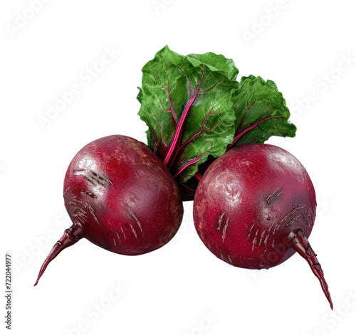 Red radish isolated on a transparent background