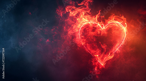 heart in fire. generative ai 