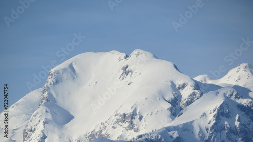Snow covered mountain in Slovenia
