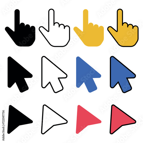 Set of mouse cursors