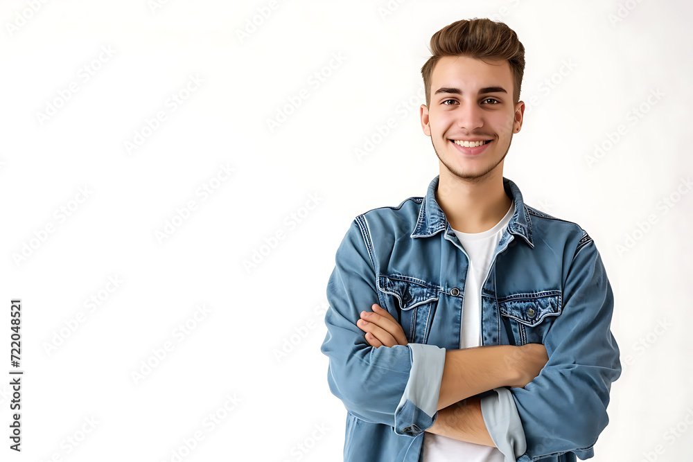 portrait of man arm crossed on isolated background portrait of man arm crossed on isolated background