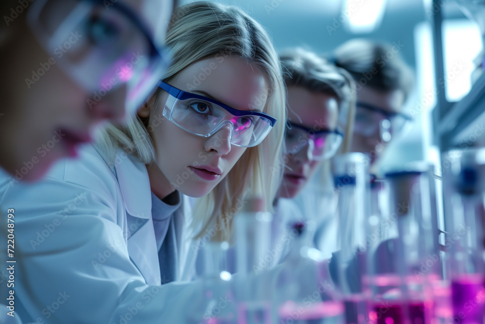 Scientist working in a modern lab Scientist working in a modern lab