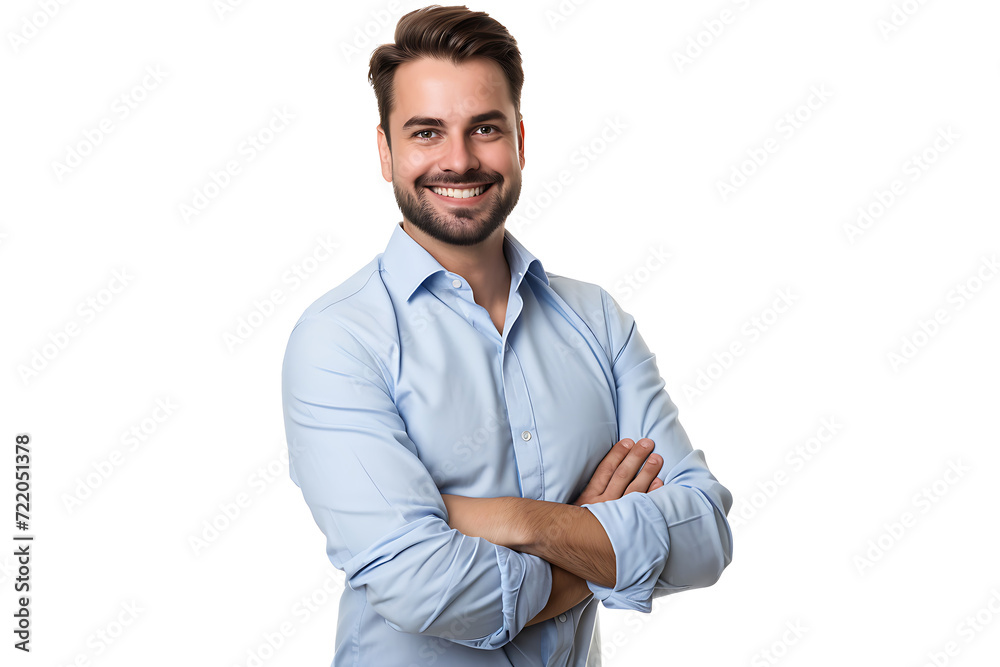 portrait of businessman arm crossed on isolated background portrait of businessman arm crossed on isolated background