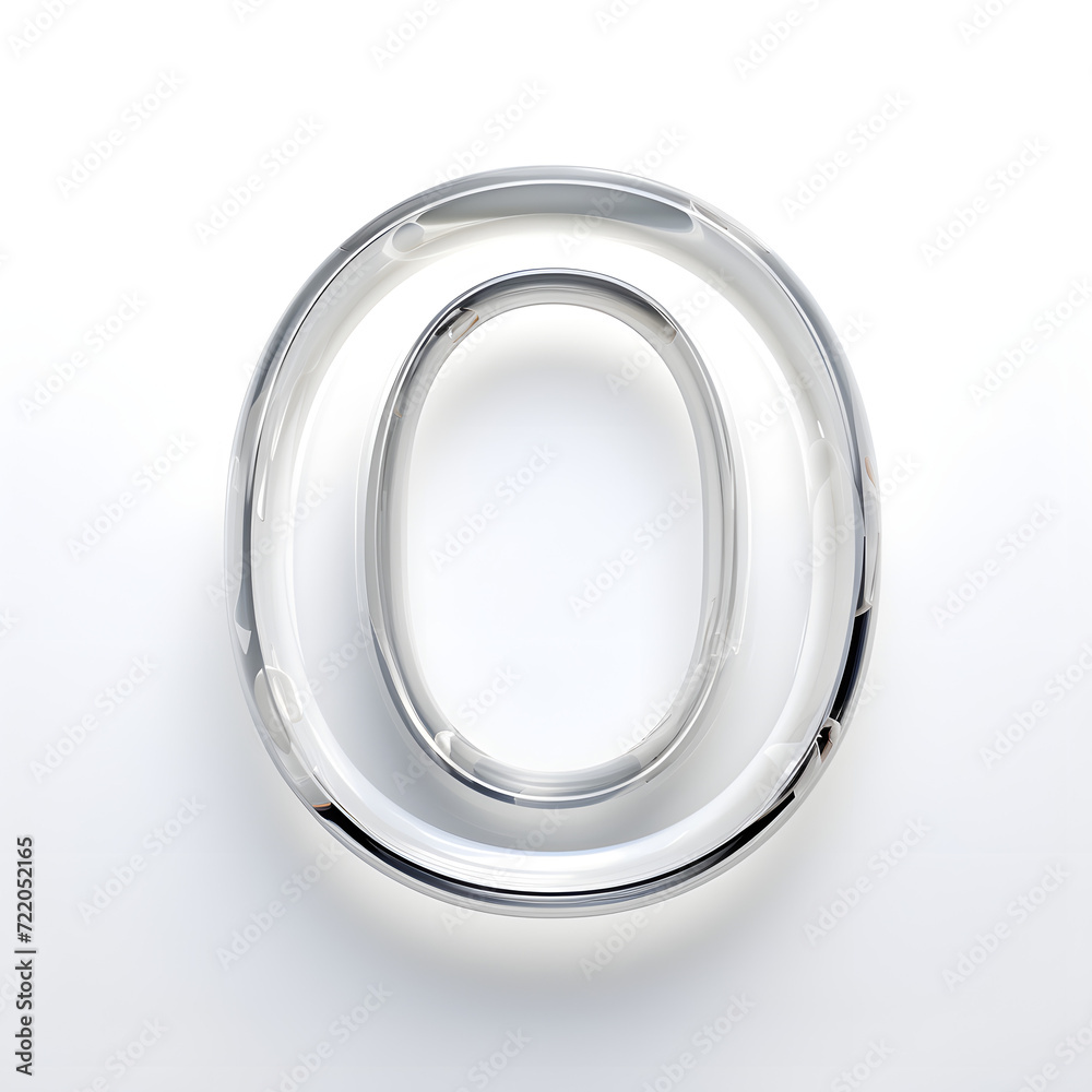 Glass alphabt, font, letters, realistic glass letter O Glass alphabt, font, letters, realistic glass letter O