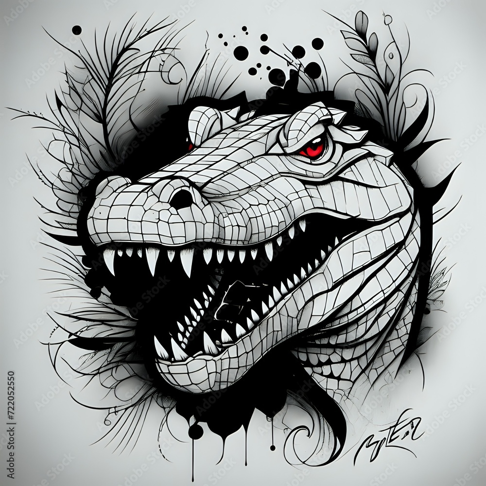 Naklejka premium Animal Tattoo