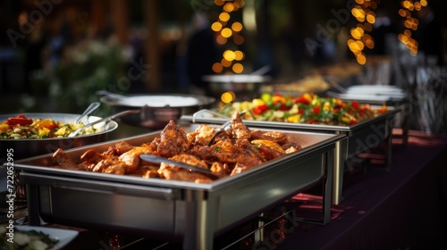 festive buffet catering spread