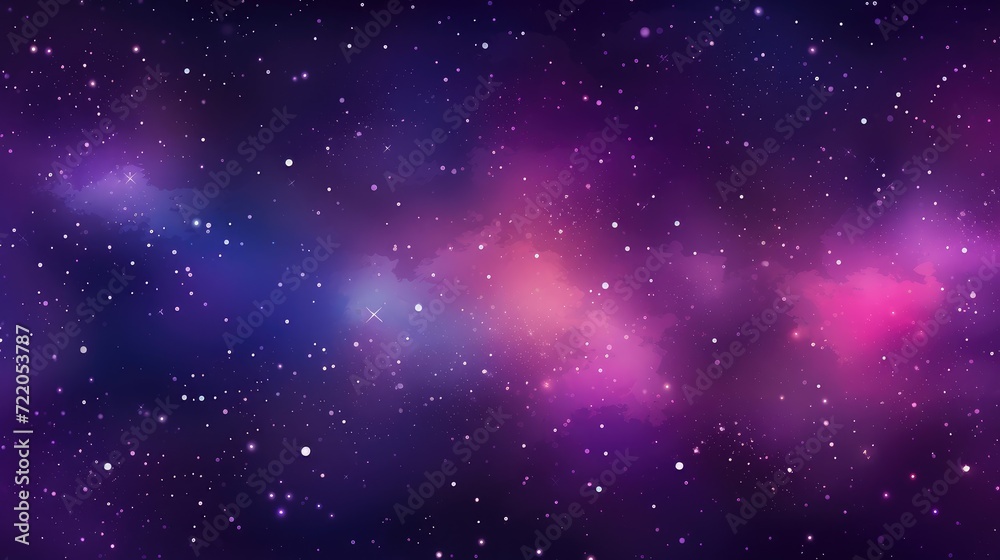 Vivid Cosmic Panorama: An Ethereal Journey Through Starry Space and Nebulae - Generative AI