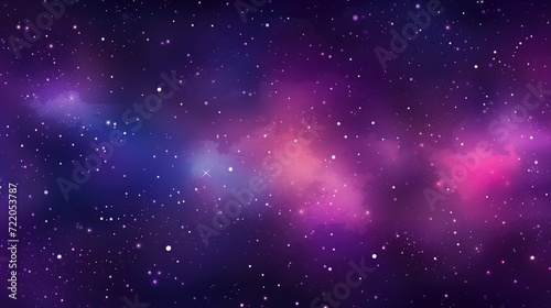 Vivid Cosmic Panorama  An Ethereal Journey Through Starry Space and Nebulae - Generative AI