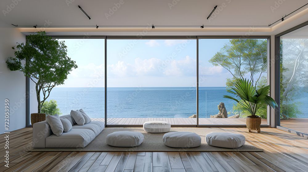 Modern living room, generative ai