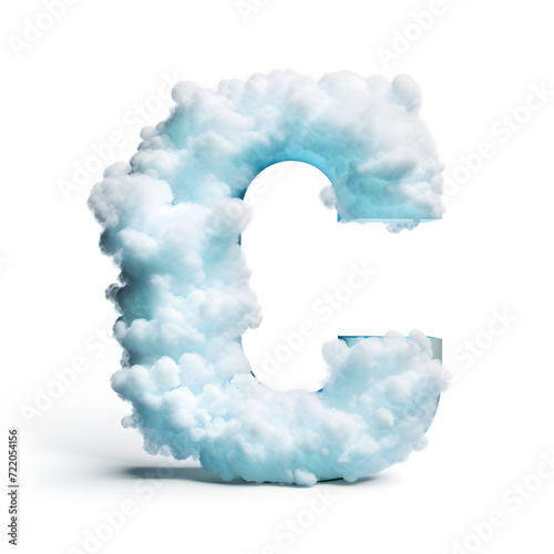 Cloud font letters, cool cloud font letter C