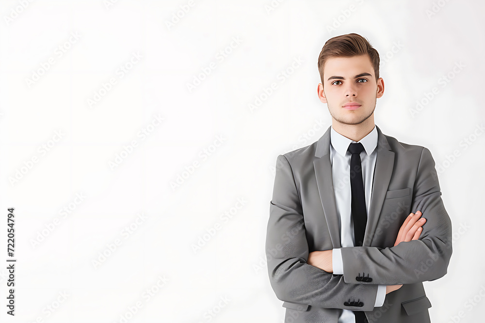 portrait of businessman arm crossed on isolated background portrait of businessman arm crossed on isolated background