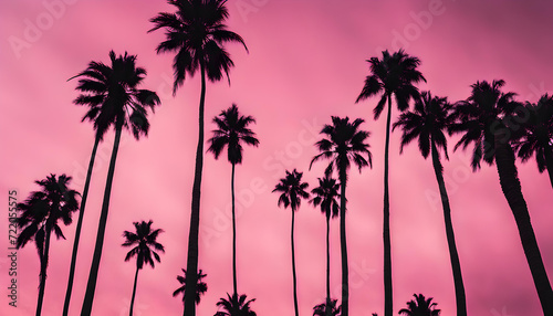 coconut trees at dusk