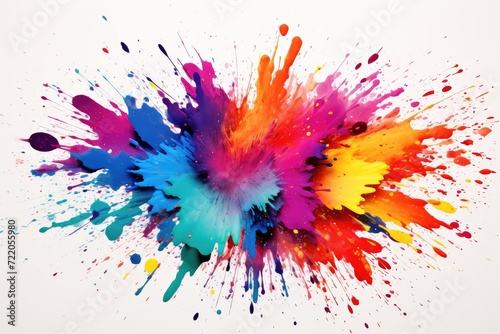 Kaleidoscopic Burst of Creative Splashes: Abstract Color Symphony - Generative AI