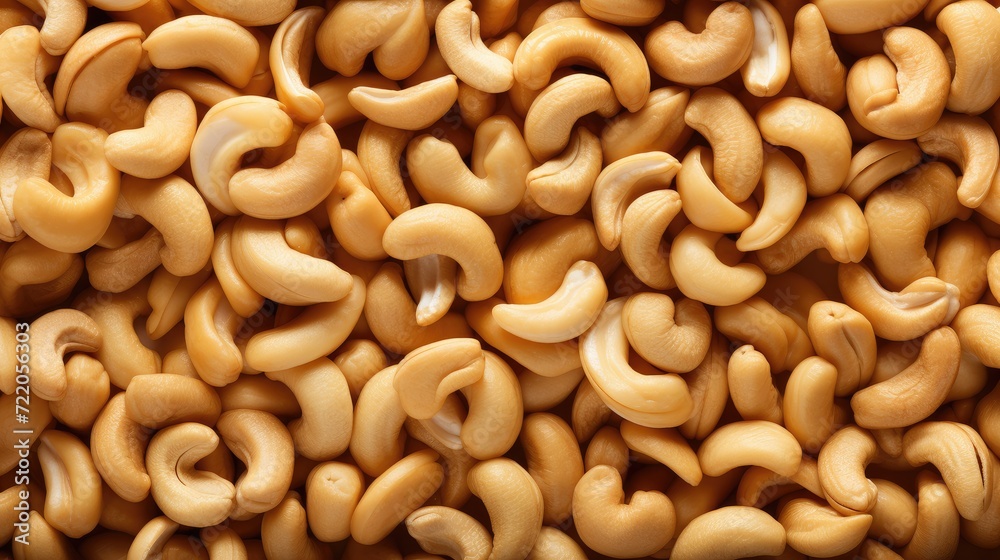 Heap of cashew nuts. Generative AI Heap of cashew nuts. Generative AI