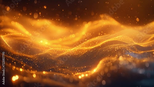 光る金色の砂,Generative AI  photo