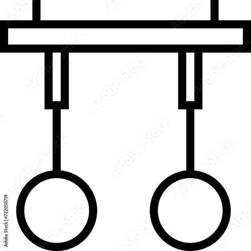 Gymnastic Rings Vector Icon