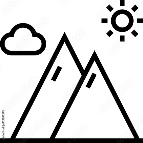 Mountains Vector Icon 