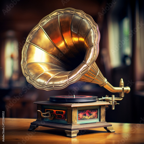 Old, retro gramophone