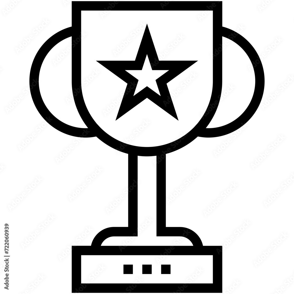Star Trophy Vector Icon Star Trophy Vector Icon