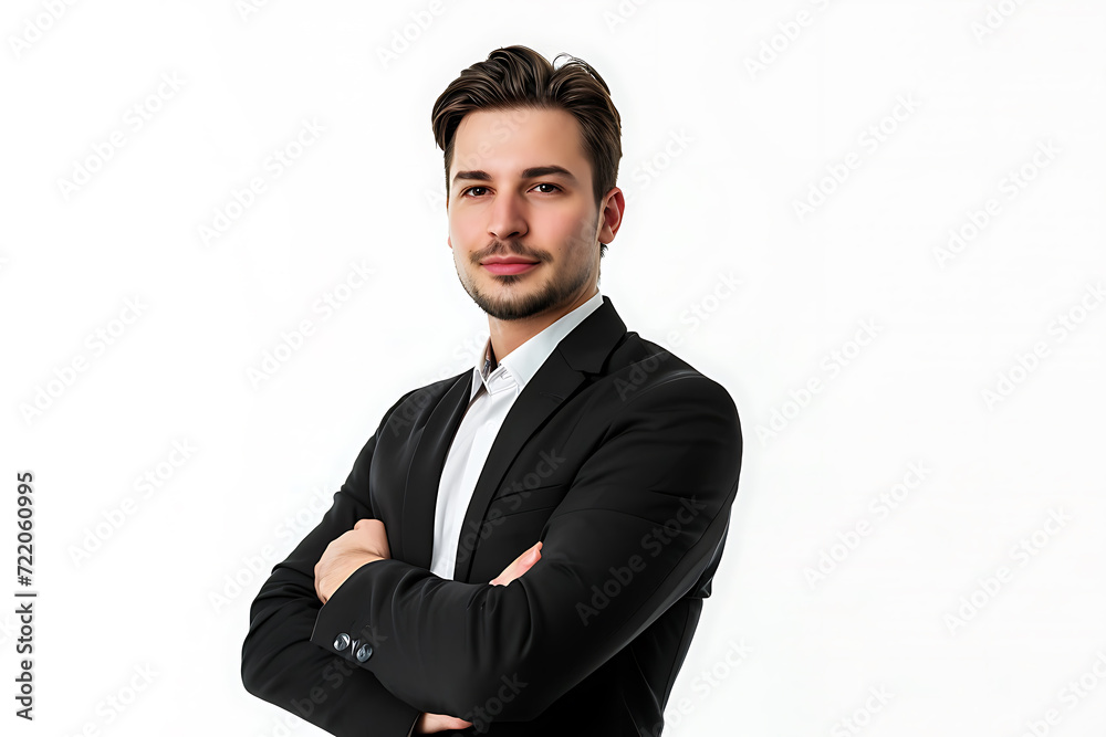 portrait of businessman arm crossed on isolated background portrait of businessman arm crossed on isolated background
