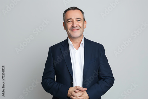 portrait of businessman posing on isolated background