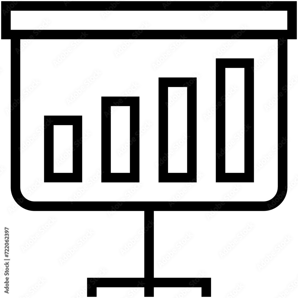 Graph Presentation Vector Icon Graph Presentation Vector Icon