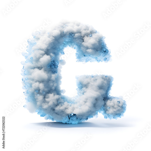 Cloud font letters, cool cloud font letter Q