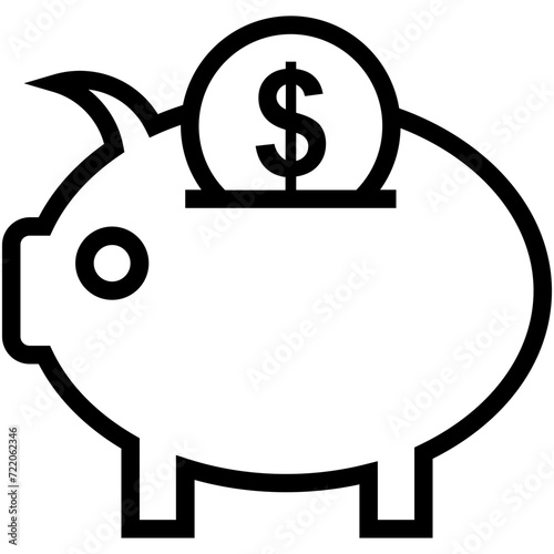 Piggy Bank Vector Icon