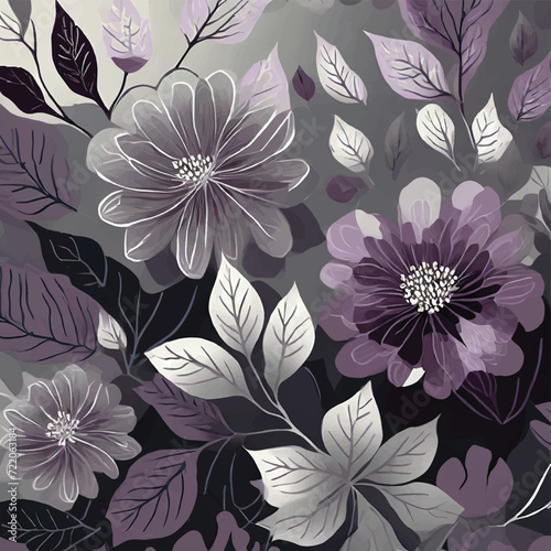 Beautiful and charming abstract allover floral design for textile factory