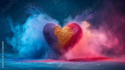  colorful heart. generative ai © Saleem
