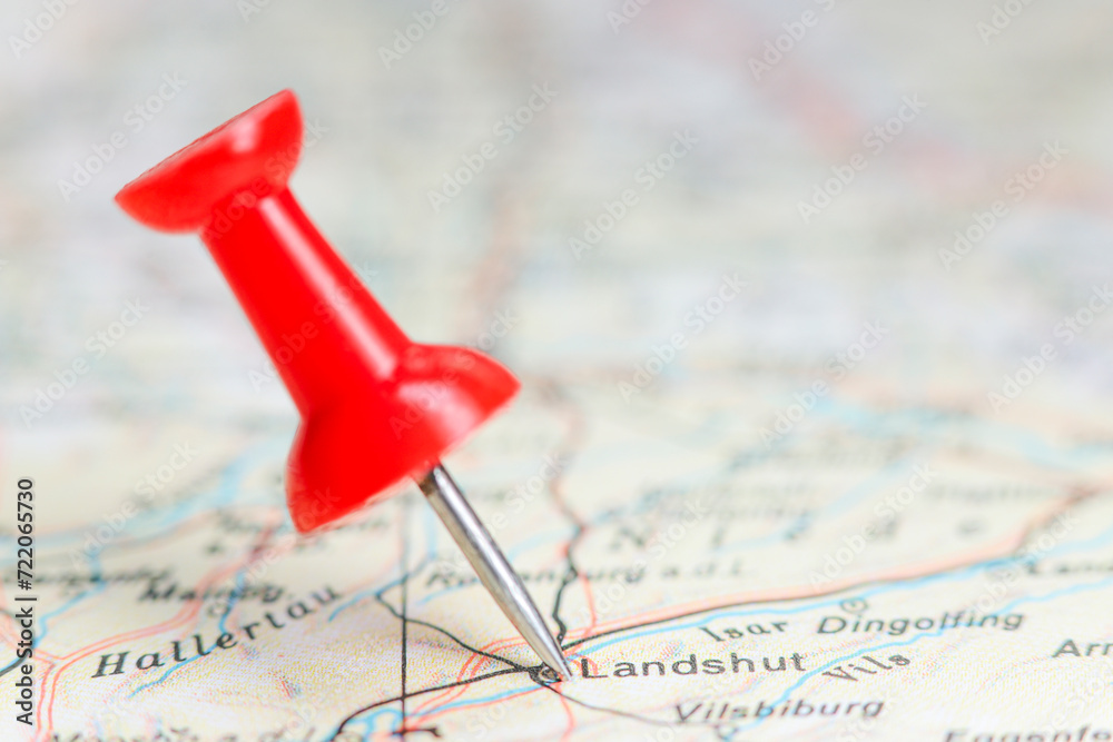 Landshut, Germany pin on map Landshut, Germany pin on map
