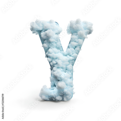 Cloud font letters, cool cloud font letter Y