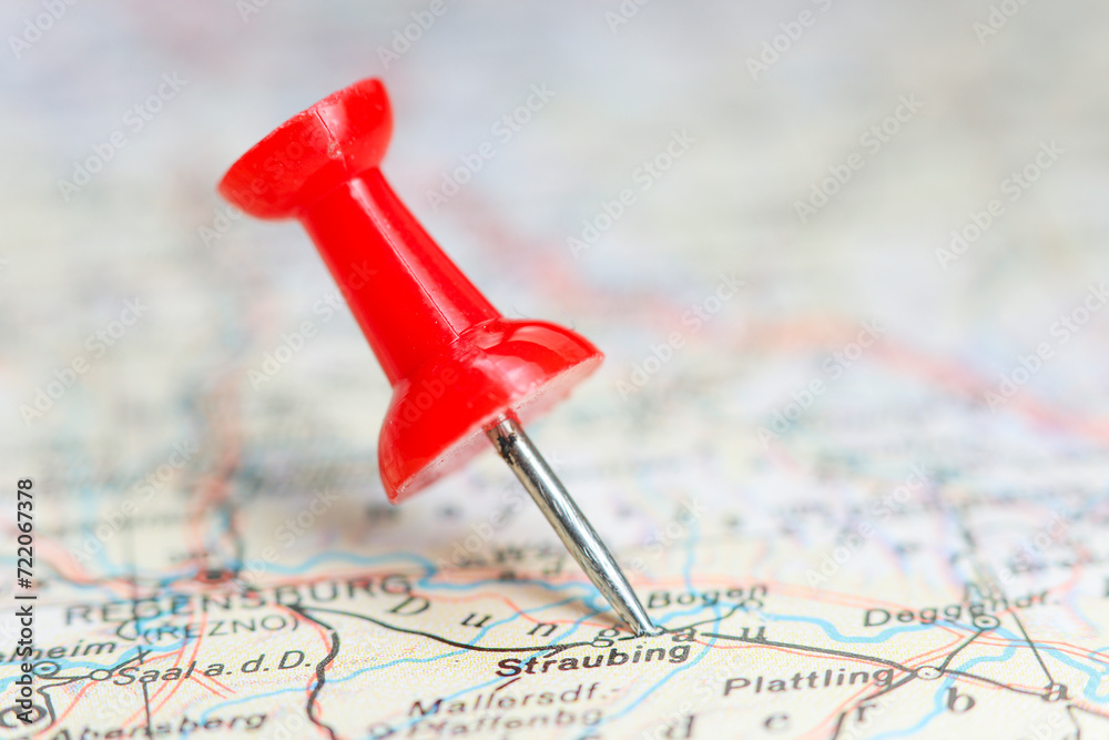 Straubing, Germany pin on map