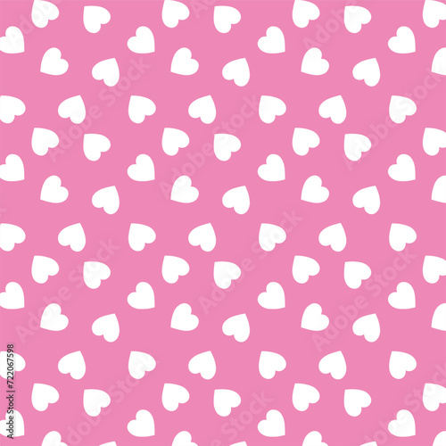 Wallpaper Mural Hearts seamless pattern, cute pink vector background with small hearts, baby print, Valentine backdrop. Torontodigital.ca