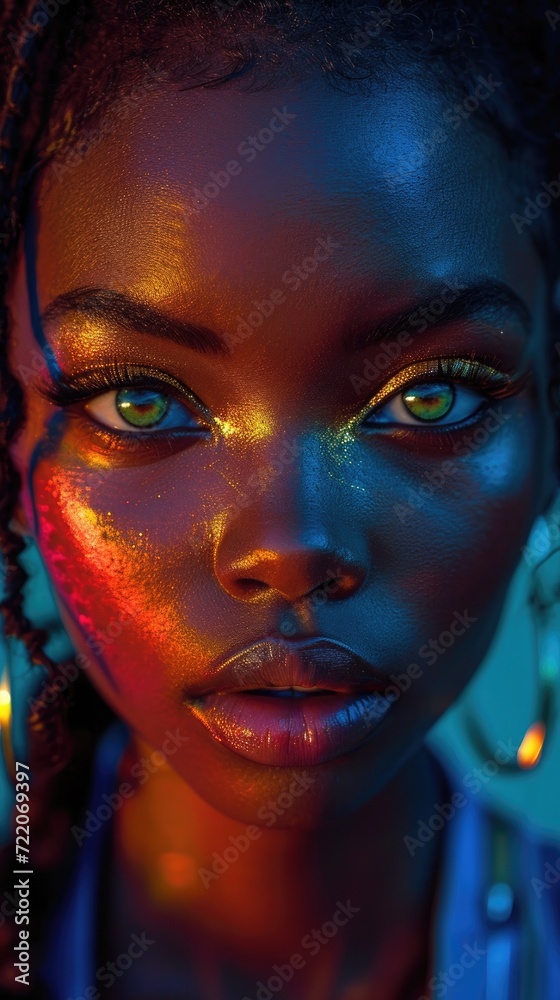 black woman, looking at the camera black woman, looking at the camera