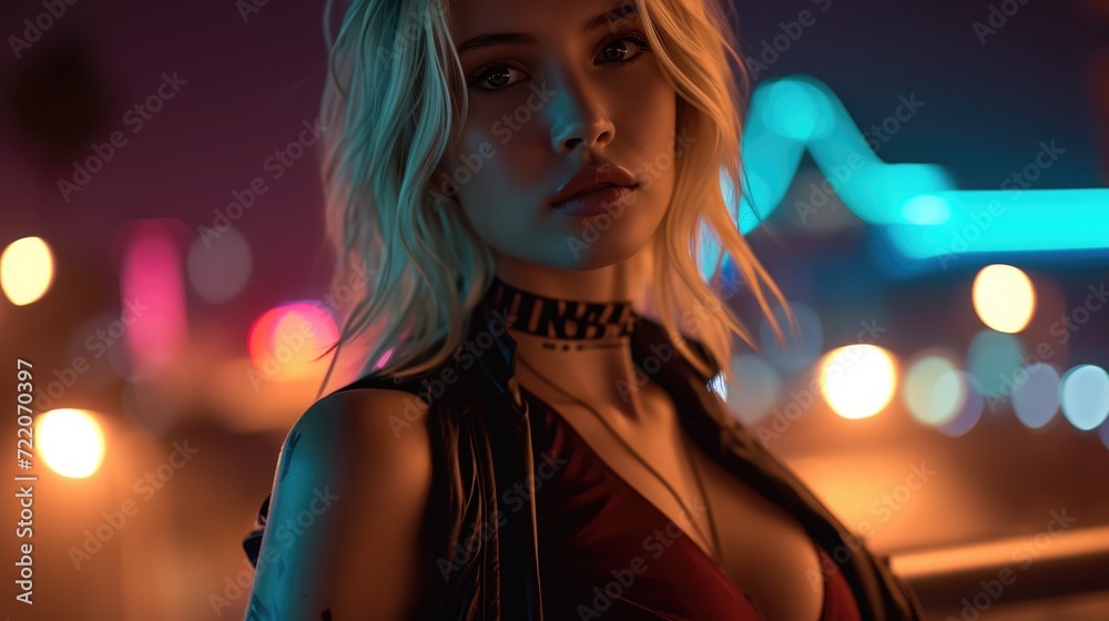 Fototapeta premium woman in night club