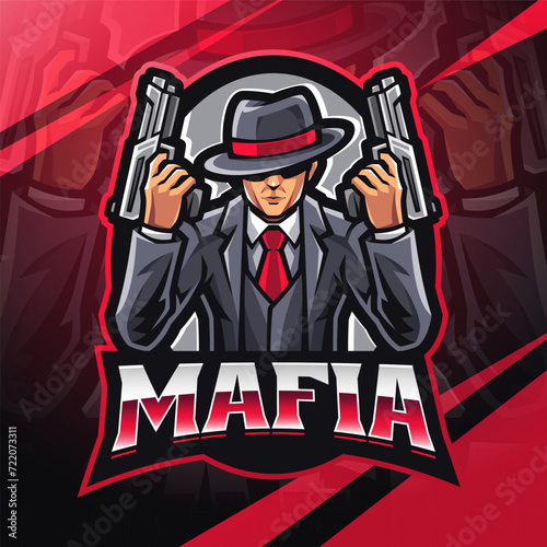 Mafia esport mascot logo design