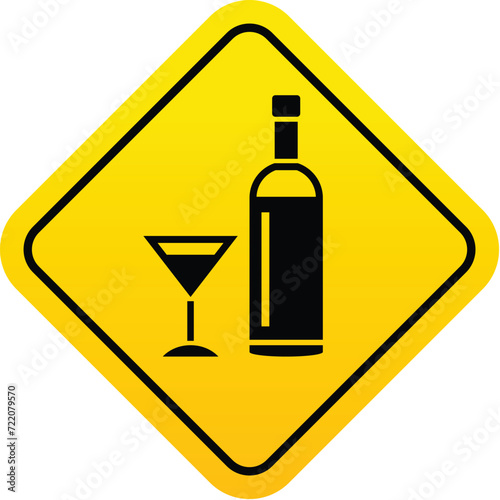 Drink sign. Vector illustration
