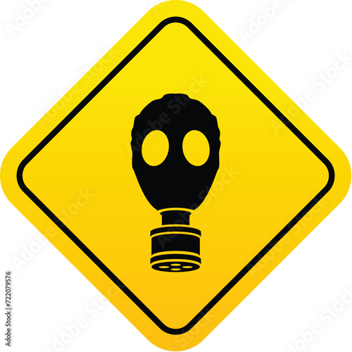 Gaz mask sign. Vector illustration