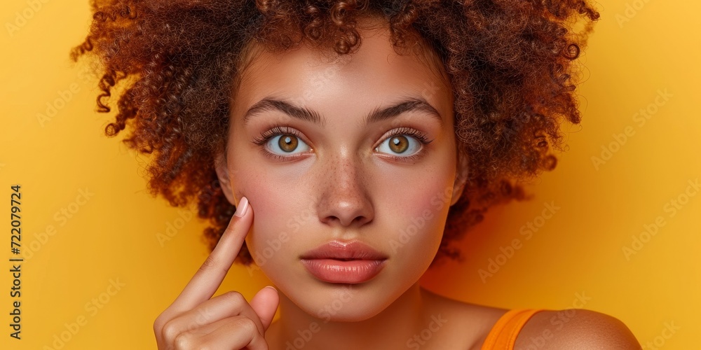 Φωτογραφία In a stylish portrait, a fresh and young woman showcases flawless skin with alluring makeup
