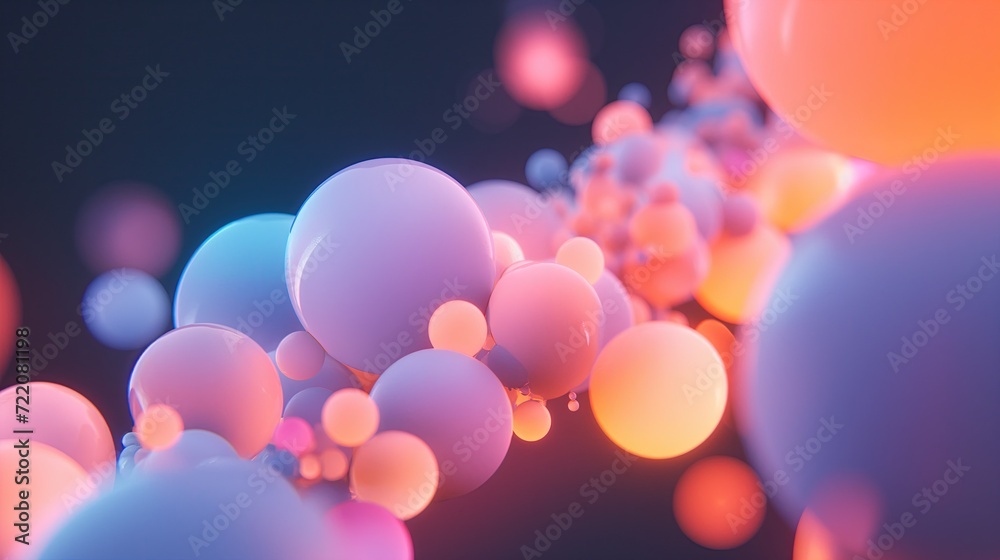 Organic Shape Made From Glowing Spheres