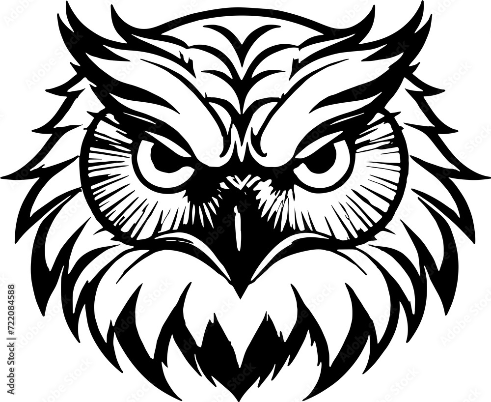 Owl icon isolated on white background