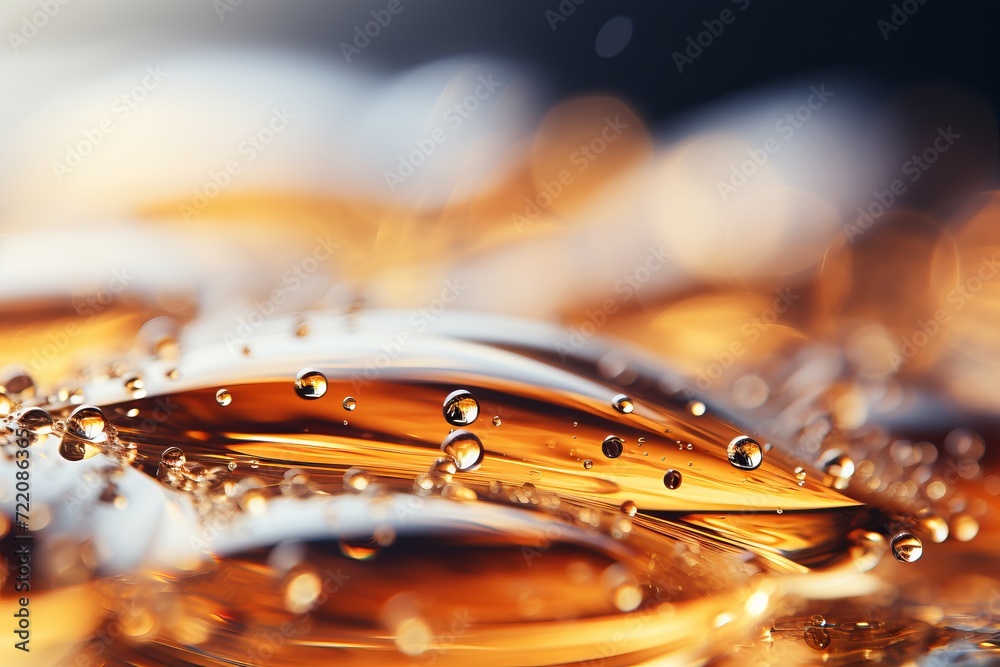 Yellow oil bubbles abstract background banner with copy space for advertising and promotion Yellow oil bubbles abstract background banner with copy space for advertising and promotion