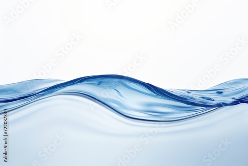 blue water waves falling on white background.