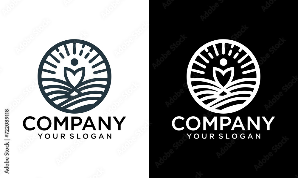 Vetor do Stock: Abstract People Logo. Blue Rounded Line Linked Human ...