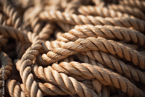 a pile of rope in browns and browns.