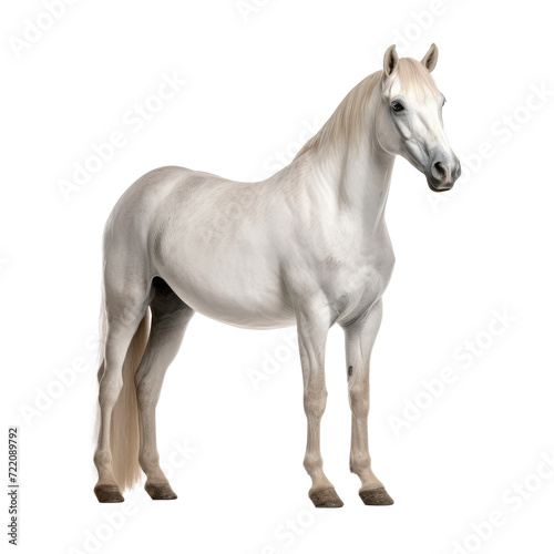 white horse isolated on white
