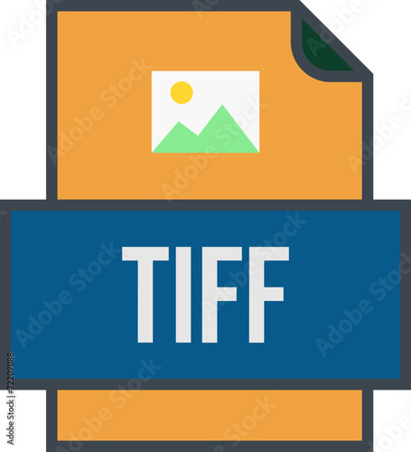 TIFF  File Icon Fill and outline Crisp corners