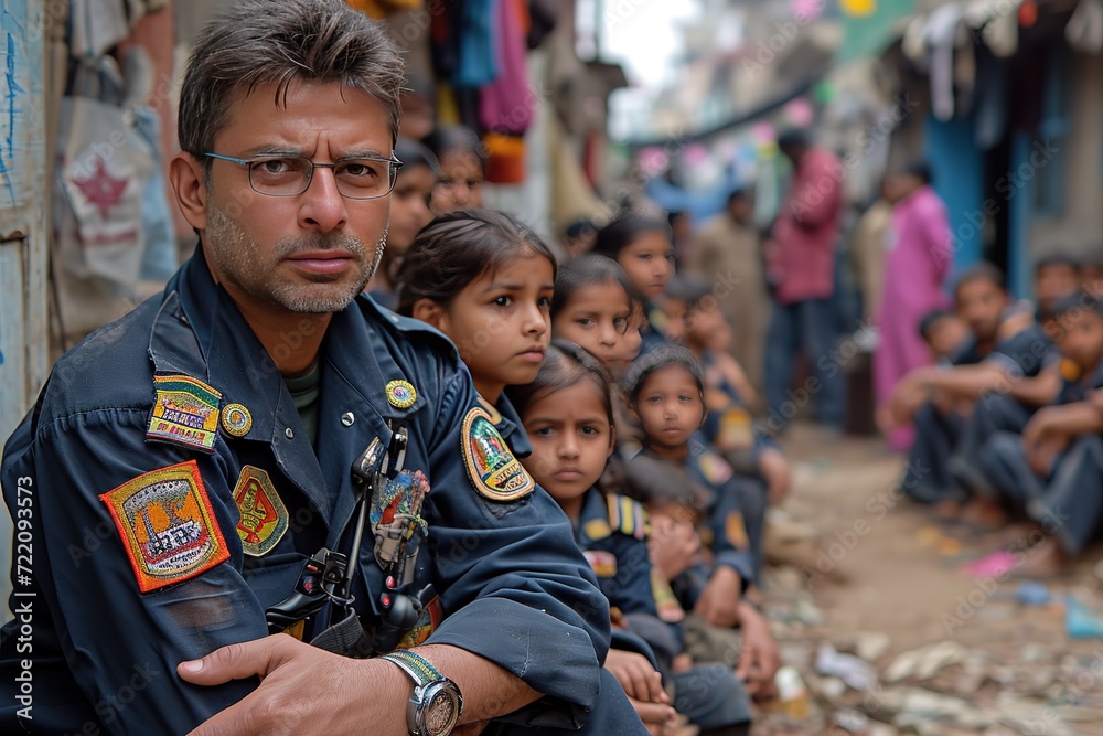 Indian disaster response coordinator overseeing relief efforts during emergencies.