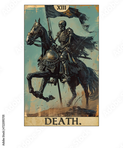 Vintage Tarot Card The Death